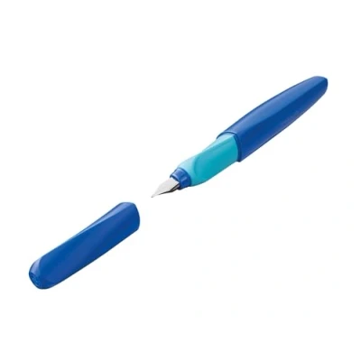Bild av Pelikan 814744 reservoarpenna Twist Feather M, Deep Blue, inklusive 2 patroner, 1 styck, blister