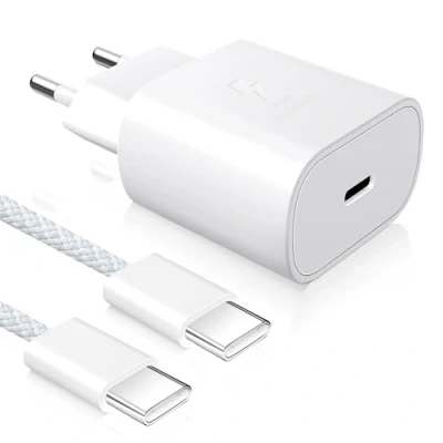 Bild av YISH USB C laddare snabbladdning 25 W: kontakt PD/QC 3.0 3A typ mobil med 60W till kabel kompatibel iPhone 16 15 Pro MAX Galaxy S24 S23 iPad Air