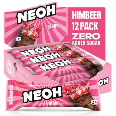 Bild av NEOH Low Carb Keto Bar Hallon Choklad 1 g socker / 114 kcal 6 Protein Utan tillsatt 30 (Förpackning med 12) Raspberry