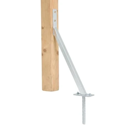 Bild av TRIBECCO Stormankare med räfflad stålbulta för betong, 1 styck, 590 x 320 535 mm, stålrulle, stabilisering av staket och insynsskyddsväggar, varmförzinkad (för betonggering)