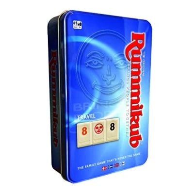 Bild av Rummikub Travel Brädspel Resevariant Det Klassiska Brickspelet Plåtlåda Svenska Danska Norska Finska Ålder 8+ För 2 till 4 Spelare Speltid 45 Minuter