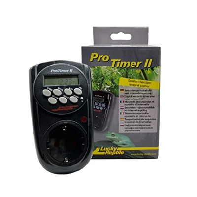Bild av Lucky Reptile Pro timer II sekunder med intervallstyrning digitalt timeruttag 8 konfigurerbara program terrarium digital 3 500 W