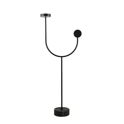 Bild av AYTM LED golvlampa Grasil, svart, marmor, höjd 127 cm