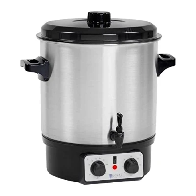 Bild av Royal Catering glögg vinvärmare värmande gryta RCMW 27S (27 L, 2,000 W, dräneringskran, timer 0120 min, rostfritt stål, plast)