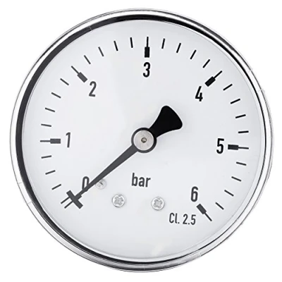 Bild av 1 st pneumatisk och hydraulisk tryckmätare för alla ändamål, 0 6 bar mini högprecisionstryckmätare, luftolja vätska vattenmeter piezometer1/4&quot; NPT gänga mässing TS 60