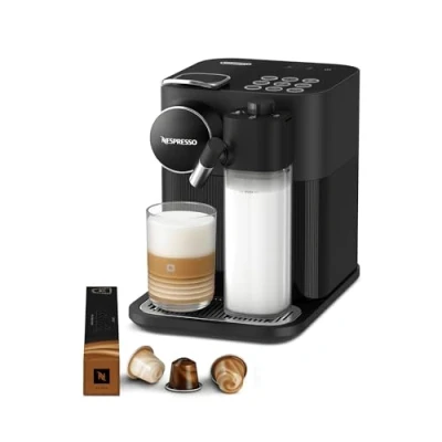 Bild av De&#039;Longhi Nespresso Gran Lattissima EN640.B, Automatisk Kaffekapselmaskin med Automatiskt Mjölksystem, 9 En Knapps Recept, Välkomstpaket Ingår, Touch Kontroller, 19 Bars Tryck, 1400W, Svart