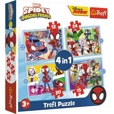 Bild av Trefl Spidey Pussel 4i1 (12 15 20 24 bitar)