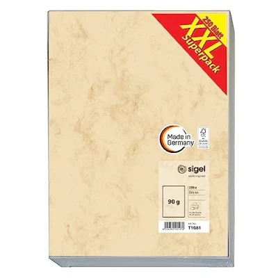 Bild av Sigel DP605 Texturerat skrivpapper A4 250 sheets BEIgE
