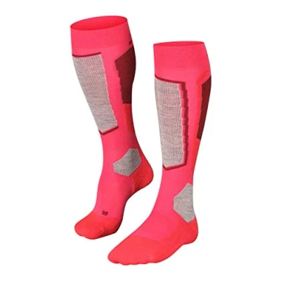 Bild av FALKE dam skidstrumpor SK2 Intermediate W KH ull varm tjock 1 par, röd (Rose 8680), 3738