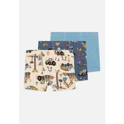 Bild av Lindex Hidden Elastic Working Trucks 3 PACK Underkläder för barn, Storlek: 110/116, Dusty blue