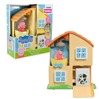 Bild av Toomies TOMY Peppa&#039;s House Bath Playset Peppa Pig leksak fönstersprinkler och tvättmaskin Arbetsdusch badkar barn i åldern 18 månader äldre, flerfärgad