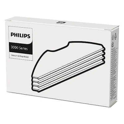 Bild av Moppdynor till Philips HomeRun 2000 och 3000 robotdammsugare mopp. 4 tvättbara moppdynor. För: XU2000/10, XU2000/20, XU2100/10, XU2100/20, XU3100/01, XU3110/02, XU3000/01, XU3000/02. (XV1430/00)