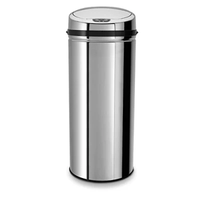 Bild av Echtwerk papperskorg, papperskorg med sensor, touchless elektrisk sopbehållare, infraröd rörelsesensor, rostfritt stål, kapacitet 42 liter, INOX