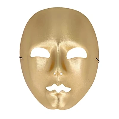Bild av Boland 00182 Pantomime mask ansiktsmask, guld, en storlek