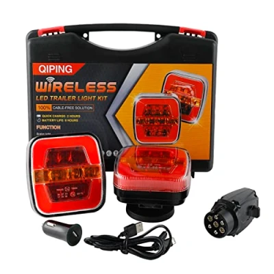 Bild av Qiping Wireless Magnetic Trailer Light, 12v LED Uppladdningsbar vattentät trådlös Light med E märke, ECE E9 16503 R10 05