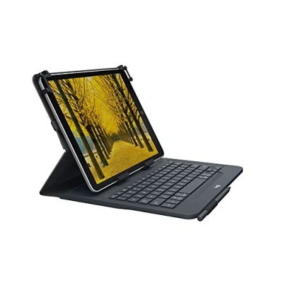Bild av Universal Folio with integrated keyboard for 9 10 inch tablets. Tangentbord för de mest populära 910 tums surfplattorna.Två års batteritid, Bluetooth® 3.0 anslutning, utbytbart knappcellsbatteri