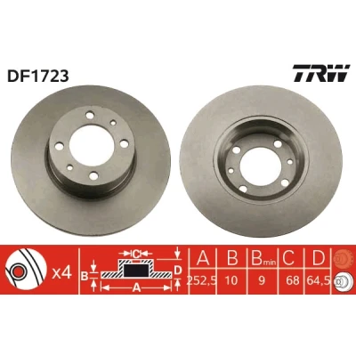 Bild av Bromsskiva Trw DF1723