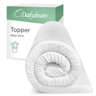 Bild av Dailydream Madrassbäddmadrass 140 x 200 cm minnesskum 3,5 hög Edition aloe vera, modell S Certifierad och ergonomisk för obekväm madrass, resårsäng gästsäng bäddmadrass