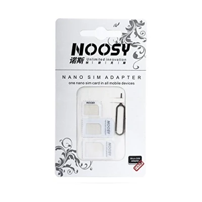 Bild av Noosy (3 pack, 4 i 1 adapter och SIM stift, svart