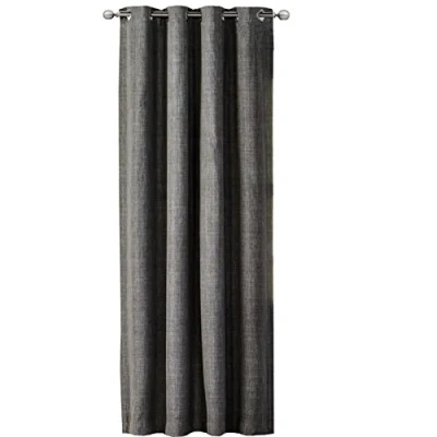 Bild av JEMIDI gardin ogenomskinlig 140 x 245 cm med öljetter fastsättning öljettgardin dekorativt draperi linneutseende 100 % polyester för vardagsrum sovrum