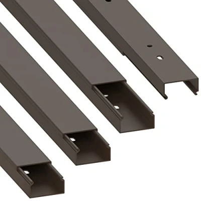 Bild av Habengut kabelkanal (med monteringshål i golvet) 15 x 30 mm av PVC, färg: brun, längd 4 m (4 1 längd)