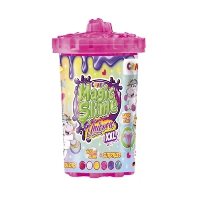 Bild av CRAZE Magic slime Unicorn XXL barn i 600 ml burk inkl. enhörningsfigur, set med överraskning och vackra glittereffekter