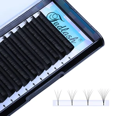 Bild av Fadlash Easy 0,07 dd curl, 9 16 mm, blandad bricka, volymfransar, tål 90 ℃ lätt fläkt, ryska fransar, 3D 20D, förtillverkade fläktar, volymögonfransförlängningar (0,07 mix (9 16))