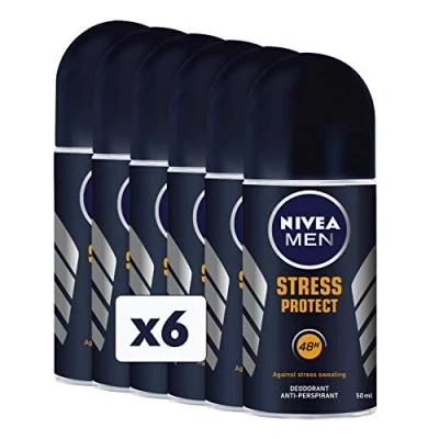 Bild av Nivea Stress Protect Men Deodorant Roll On, 6 pack (6 x 50 ml)