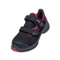 Bild av Uvex 68362, Unisex, Vuxen, Skyddssandaler, Svart, Röd, SRC, P, ESD, S1, Kardborreband
