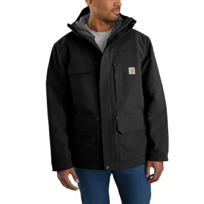 Bild av Carhartt Super Dux Relaxed Fit isolerad traditionell bunden körrock för män, svart, XXL