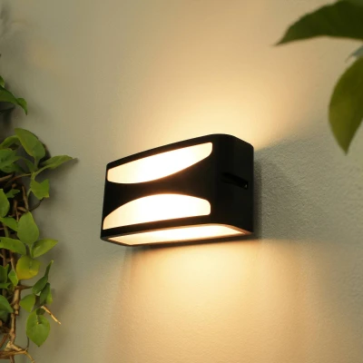 Bild av Eco Light Utomhusvägglampa Leipzig 1160118, antracit, bredd 22 cm