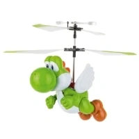 Bild av Carrera RC Super Mario™ Flying Yoshi I fjärrstyrd elektrisk helikopter från 8 år inkl. fjärrkontroll och batterier leksak för barn vuxna inomhus utomhus, grön/vit/svart