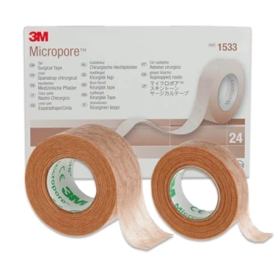 Bild av P Beauty 3M Micropore fiberduk Medicinskt band Allergivänligt Hudfärg För ögonfrans och hudförlängningar Andningsbar, vattentät (1,25 cm x 9,14 m, 5 rullar)