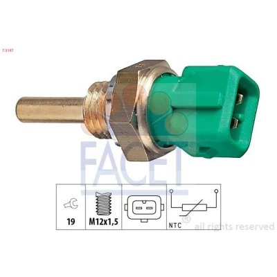 Bild av FACET 7.3147 Sonde de température, liquide refroidissement Made in Italy OE Equivalent PEUGEOT: 206 3/5 portes, 306 SW