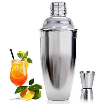 Bild av Cocktail Shaker, Maker Set, Martini Drink 750 ml Shaker Sil, Bartender Mixer Verktyg, Hem Spit Cobbler Rostfritt Stål Bar Shakers för Making Kit Gåva