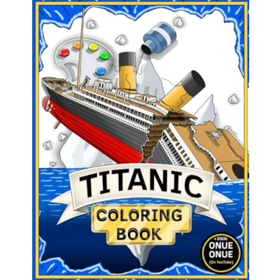 Bild av Titanic Coloring Book: Color while learning about the history of