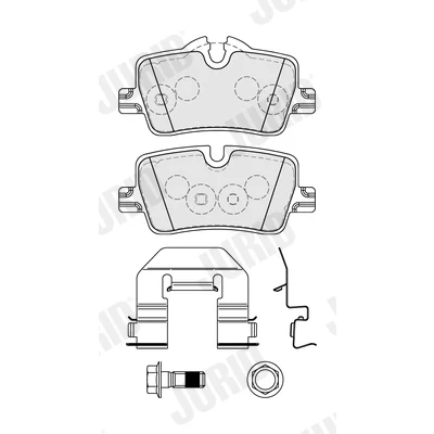 Bild av JURID 574018J Jeu de plaquettes frein préparé pour indicateur d&#039;usure avec accessoires BMW: 3 Berline, Touring, 4 Cabriolet
