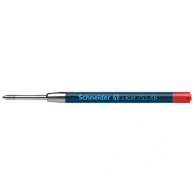 Bild av Schneider Slider 755 kulspetspenna (ViscoGlide teknik, XB = extrabredd) 10 pack, röd