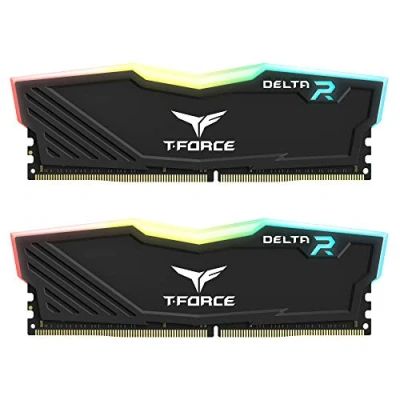 Bild av TEAMGROUP Team T Force Delta RGB DDR4 Gaming Memory, 2 x 8 GB, 3600 Mhz, 288 Pin DIMM, Black