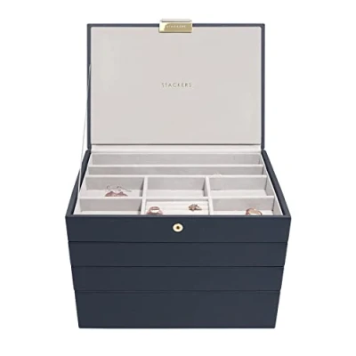Bild av Stackers Navy Pebble Classic Set 4