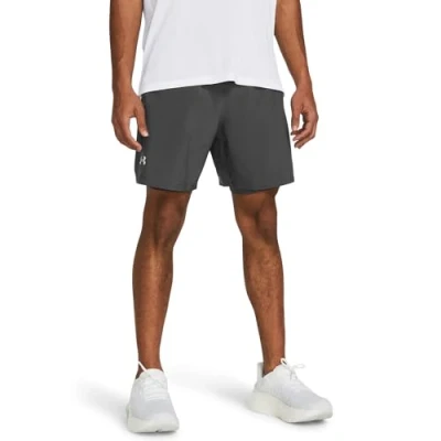 Bild av Under Armour Herr Launch Run 17,78 cm 2 i 1 shorts, (025) Castlerock/Castlerock/reflekterande, L