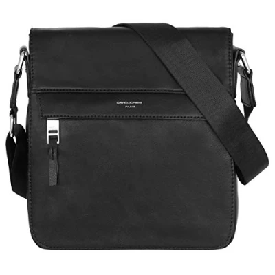 Bild av David Jones Män Axelremsväska PU Läder Herr Axelväska Liten Många Fickor Messengerväska Crossbody Bag Handväska Business Arbete Resa Med Klaff