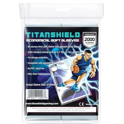 Bild av TitanShield 1 000 stycken mjuka kortfickor 67 x 94 mm, ultratransparenta