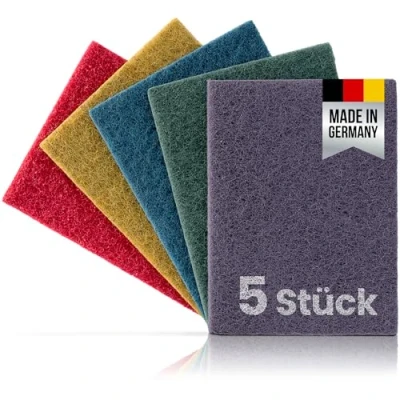 Bild av PICTORIS slipfleece, set om 5, tillverkad I Tyskland, hållbara handdynor 155 x 210 mm 5 praktiska kornstorlekar 100900 metall, trä