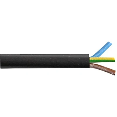 Bild av Pro Elec PEL01109 0,50 mm2 2183Y 3 kärnig nätkabel, 3A, svart, 10 m