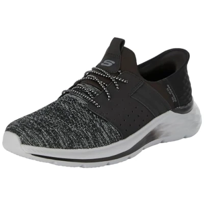 Bild av Skechers herr Garner Newick Slip On, Svart textil syntetisk, 42.5 EU