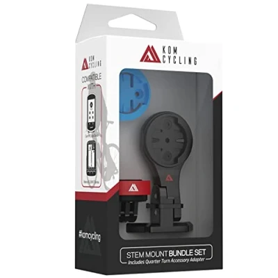 Bild av KOM Cykling snabbfrigörande stammontering GoPro datorfäste för Wahoo och Garmin cykeldatorer (cykelfäste Edge 1040, Elemnt Roam, Bolt v2) 1040 cykelfäste kompatibel med tillbehör