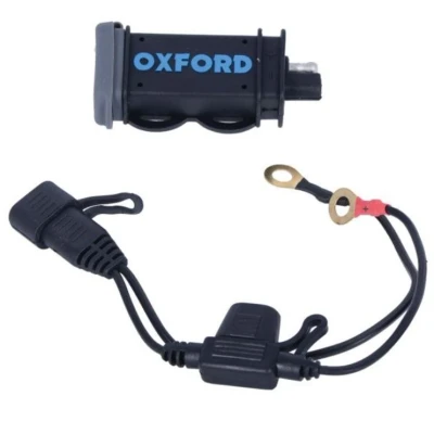 Bild av Oxford USB 2.1 Amp smält laddningskit för motorcykel scooter etc EL114, svart