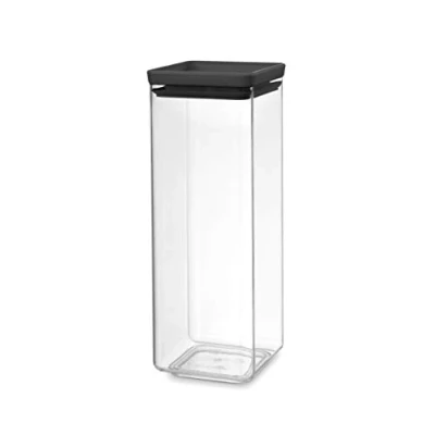 Bild av Brabantia Fyrkantig Förvaringsburk, Dark Grey, 2.5L