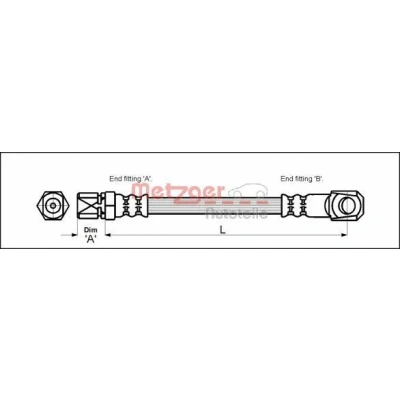 Bild av METZGER 4113268 Flexible De Frein 478 LADA: Niva